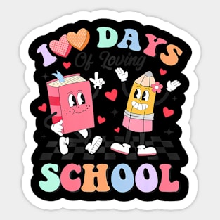 100 Days Of Loving School Teacher Boys Girls 100Th Day Sticker